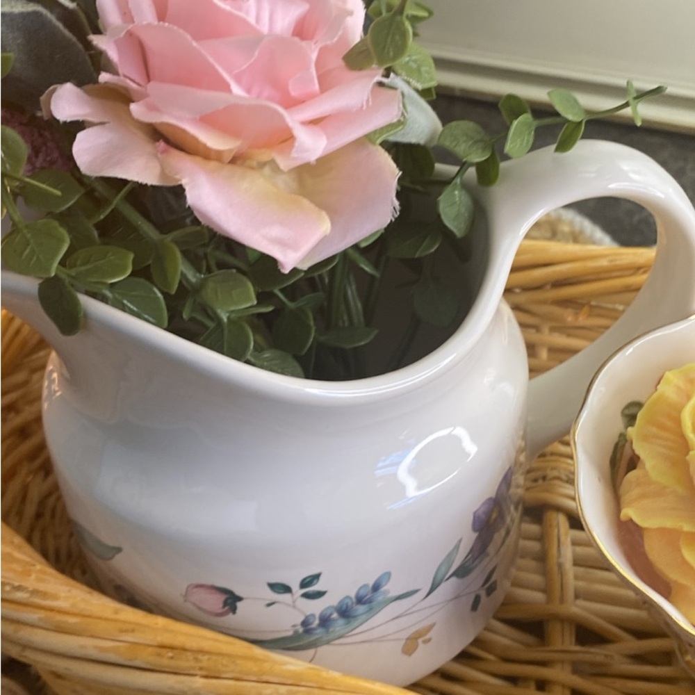 Floral Ceramic Pitcher - Picture 2 of 4